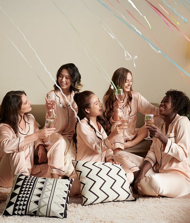 adult galentines sleepover