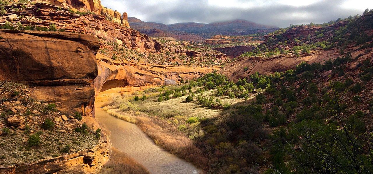 Sun shining over a beautiful canyon